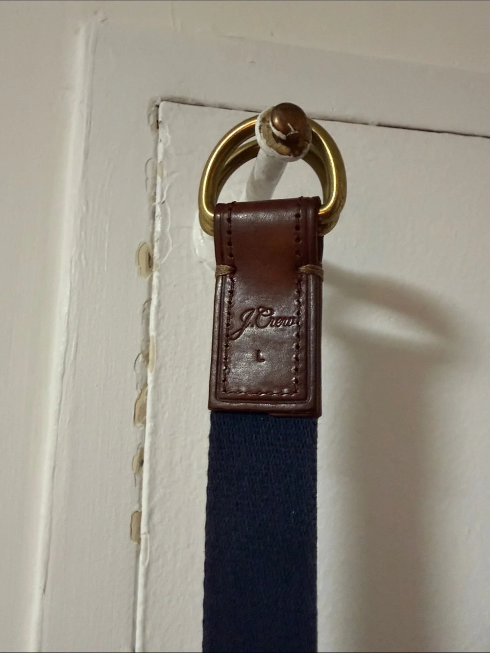J. Crew D Ring Belt Twill Navy Size Large